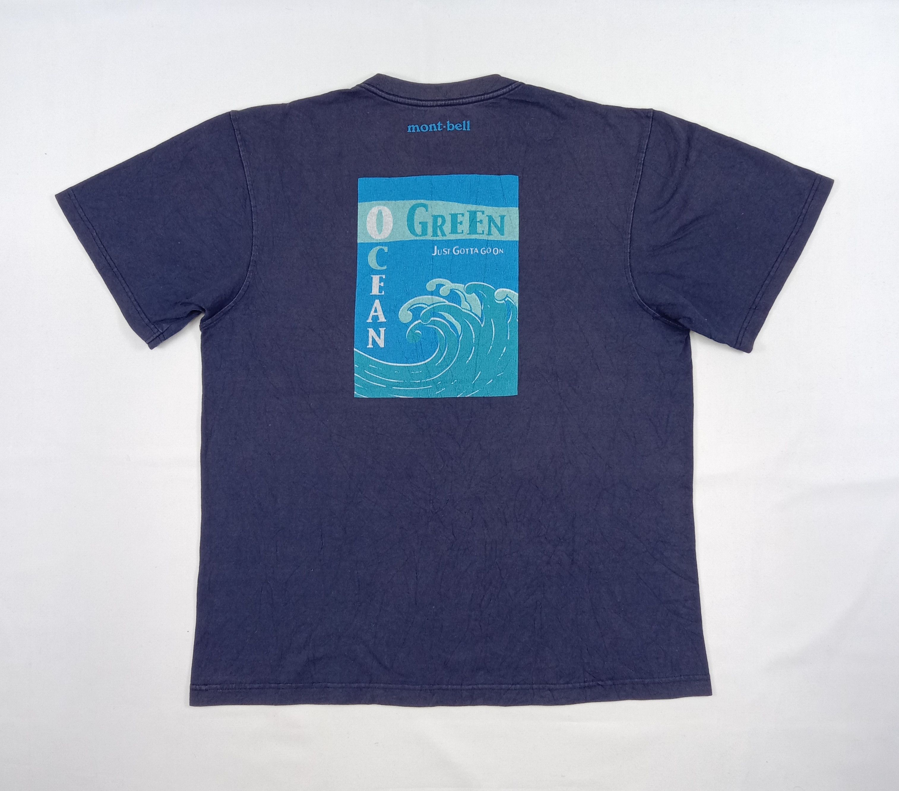 Vintage Montbell Ocean Green T Shirt