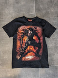 Japanese Brand Vintage Death Note T Shirt Ryuk Print Cracked Black