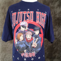 Vintage Jujutsu Kaisen Tokyo High School Anime T Shirt Crunchyroll Blue Unisex Adult 3xl Short Sleev Hoodie, Sweatshirt