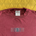 90s Vintage Aws Skate Tee Dot Fade Medium 1995 Maroon Red