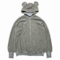 Net Ne Net Grey Fleece Bear Ear Fur Hoodie T-Shirts, Sweatshirt | FlexRushtees.com