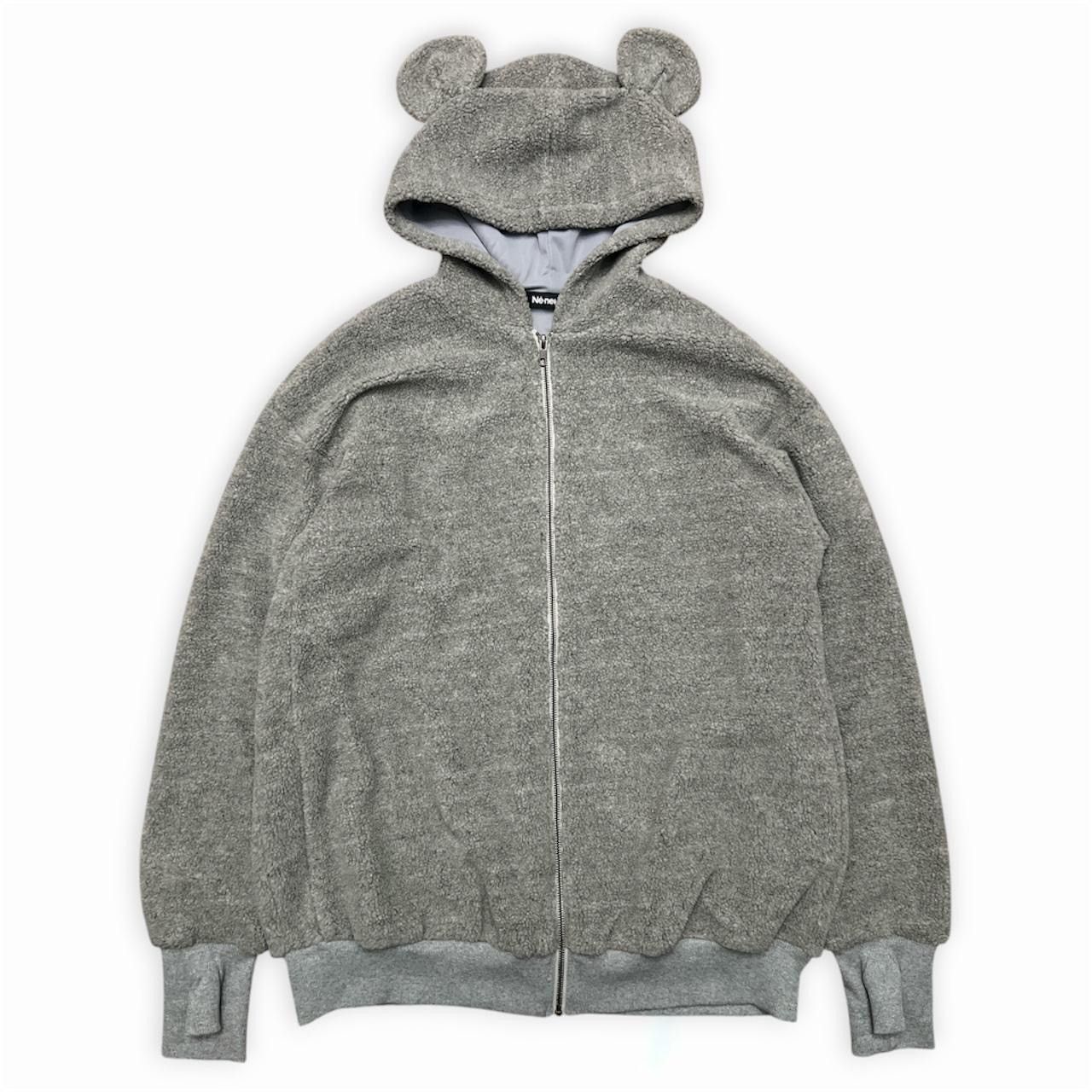 Net Ne Net Grey Fleece Bear Ear Fur Hoodie T-Shirts, Sweatshirt | FlexRushtees.com