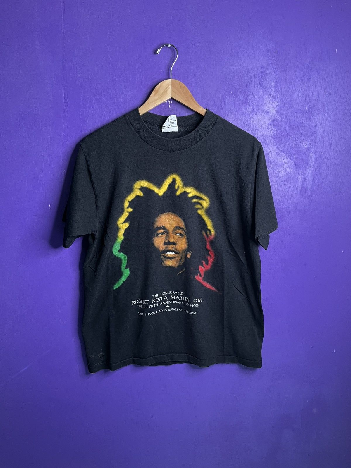 Vintage 1995 Bob Marley 15th Anniversary Memorial T Shirt Hoodie, Sweatshirt | FlexRushtees.com