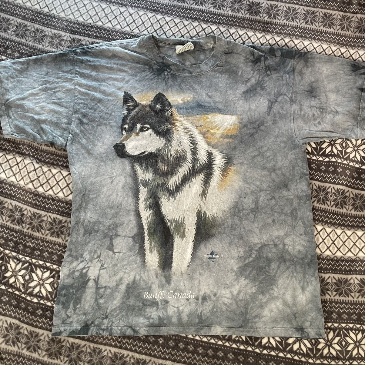 Crazy Vintage The Mountain T Shirt Wolf Big Logo Size Xl