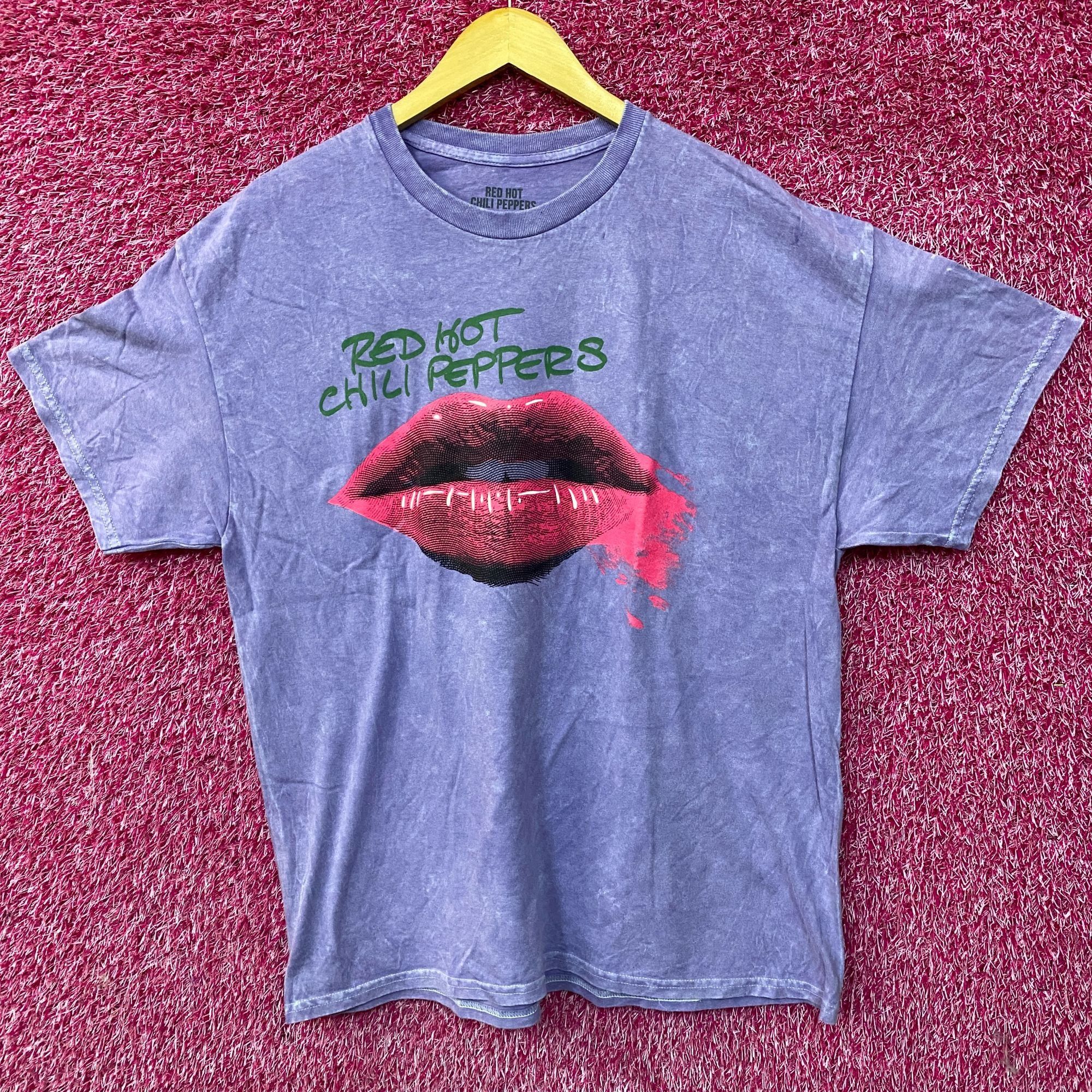 Other Red Hot Chili Peppers Smeared Lips Pigment Dyed T Shirt Xl Hoodie, Sweatshirt | FlexRushtees.com