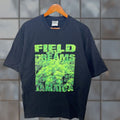 Vintage Field Of Dreams Jamaica Hemp Cotton T Shirt Xl Black Crew Neck Short Sleeve Men 90s Hoodie, Sweatshirt