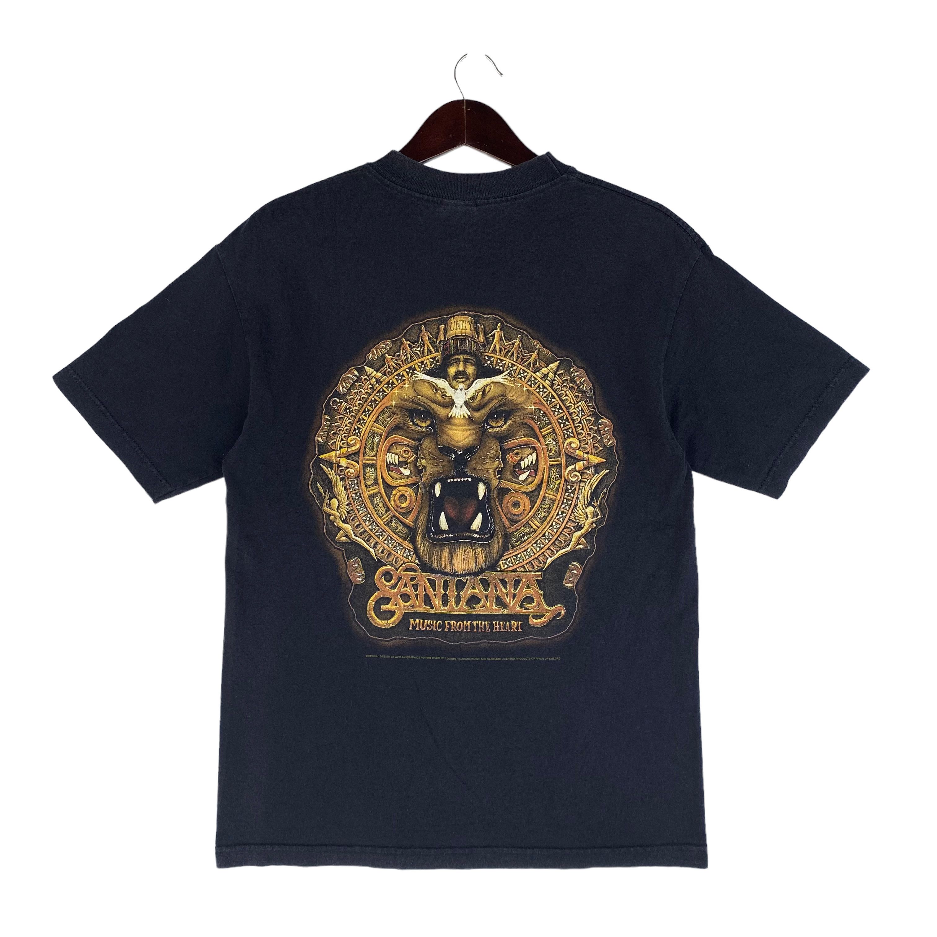 Band Tees Vintage Santana De Aztlan 90s Psychedelic Rock Band Shirt