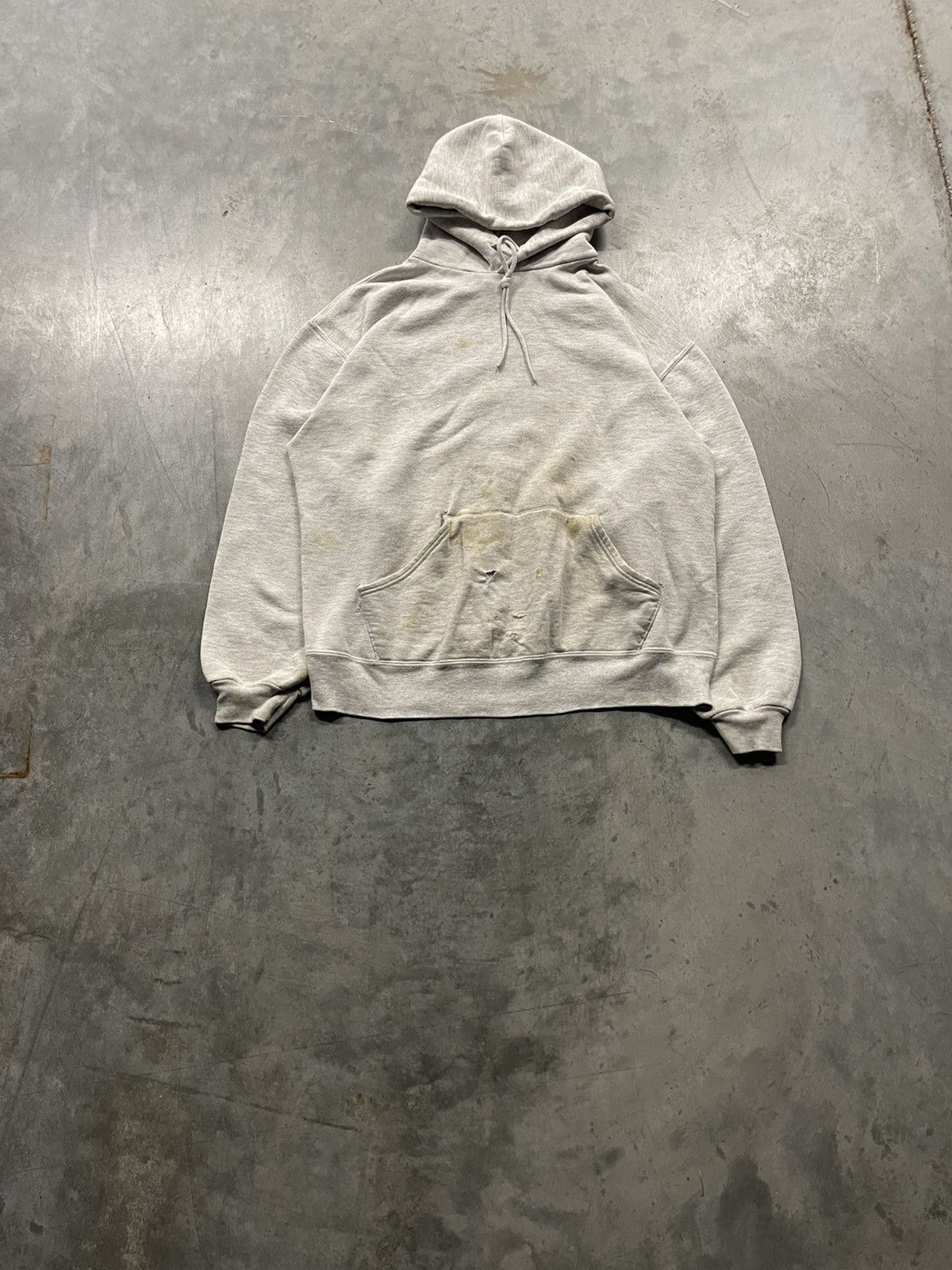 Vintage Made In Usa Distressed Russell Hoddie