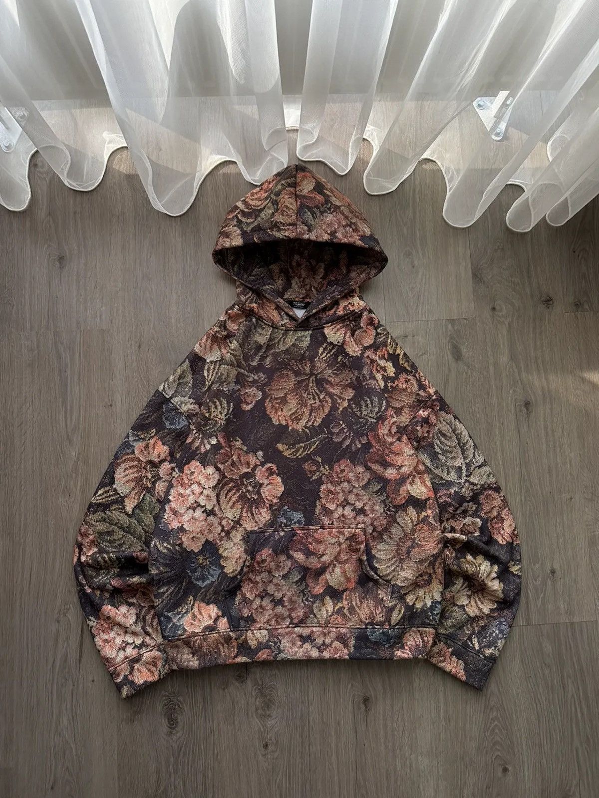 Vintage Jaded Floral Printed Hoodie Y2k