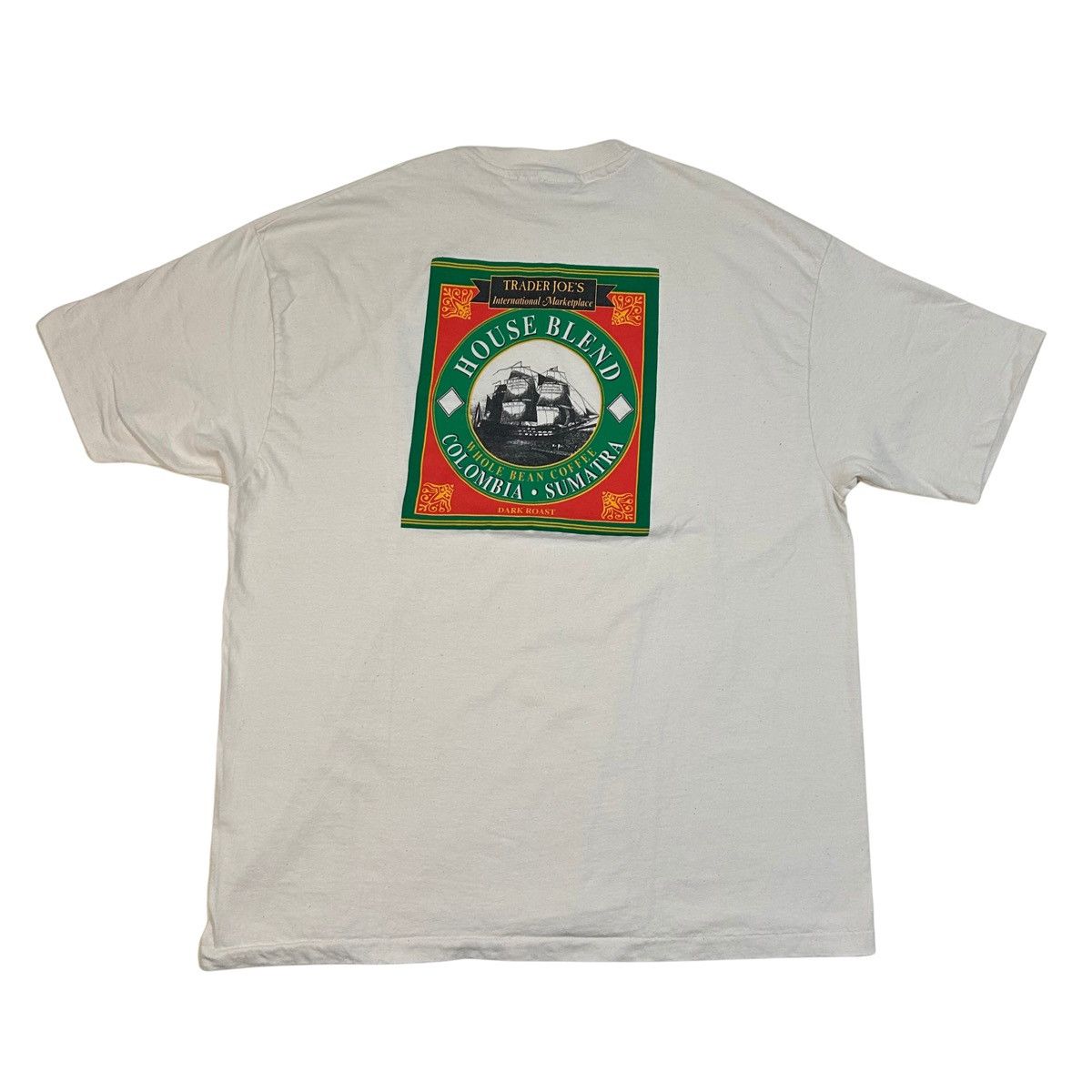 Vintage 1990s Trader Joe S Dark Roast Coffee Vintage Graphic T Shirt Hoodie, Sweatshirt | FlexRushtees.com