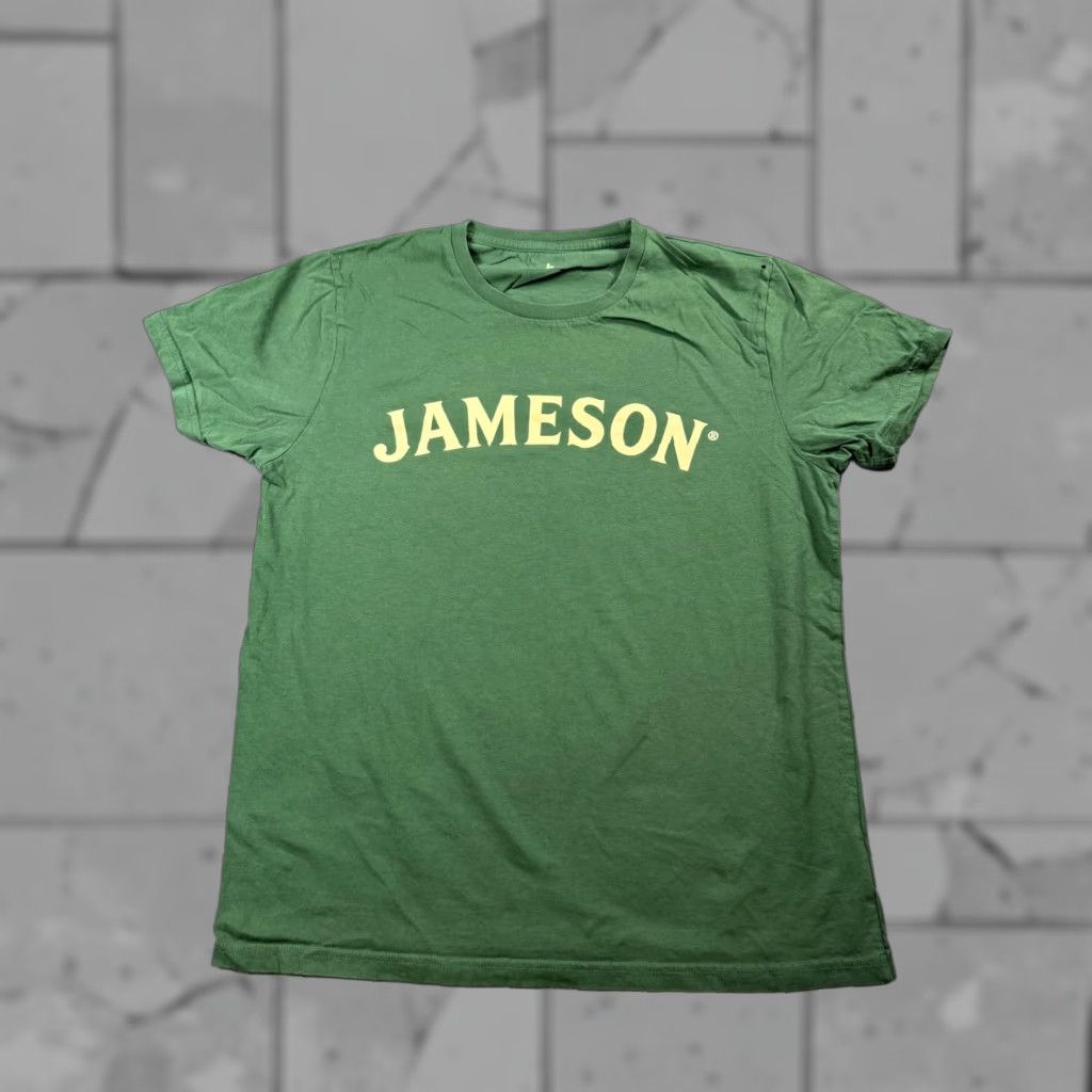 Vintage No Jameson Shirt Mens Large Green Graphic Promo Advertising Whiskey Irish Slogan Shi Hoodie, Sweatshirt