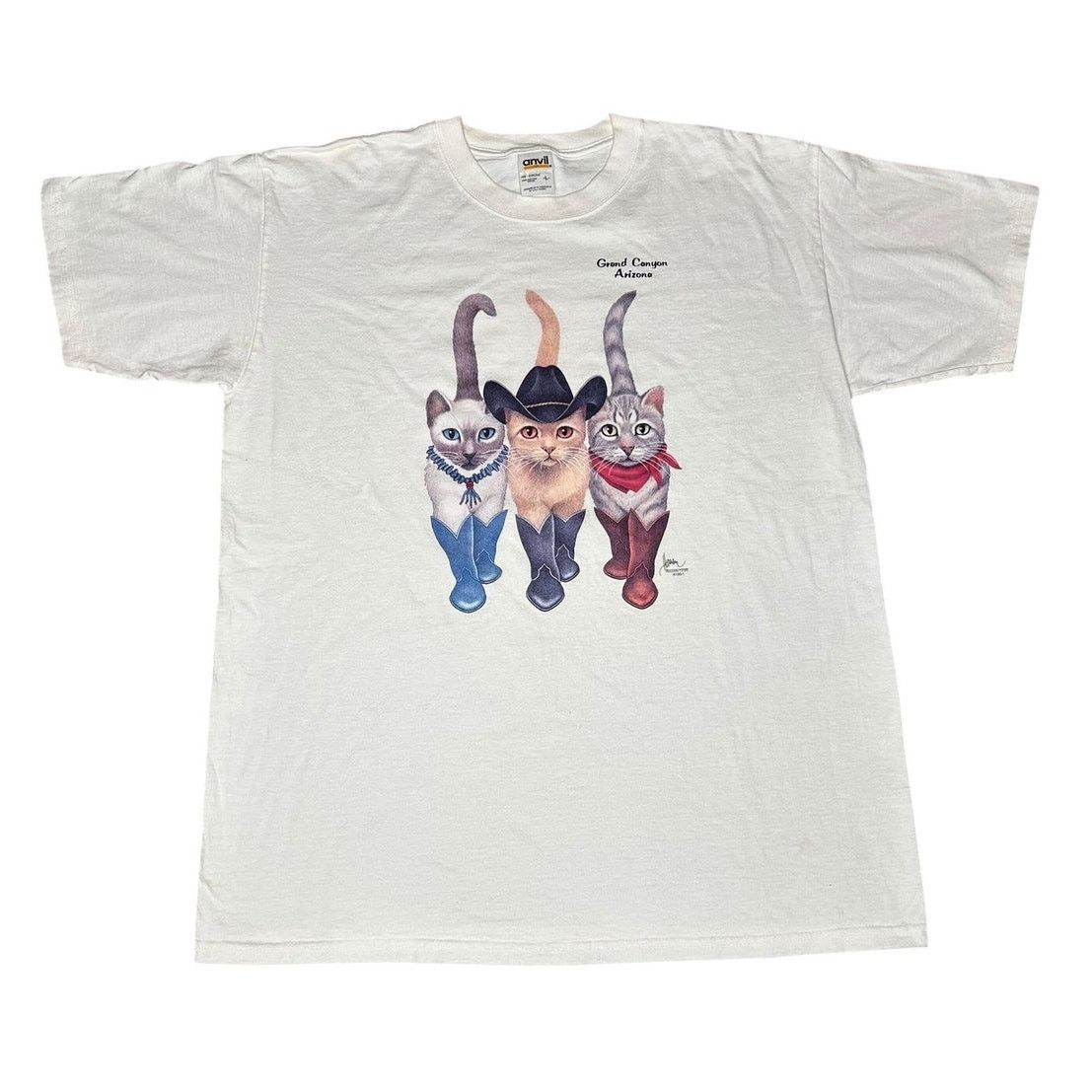 Vintage 90s Cat Cowboys Arizona Grand Canyon T Shirt
