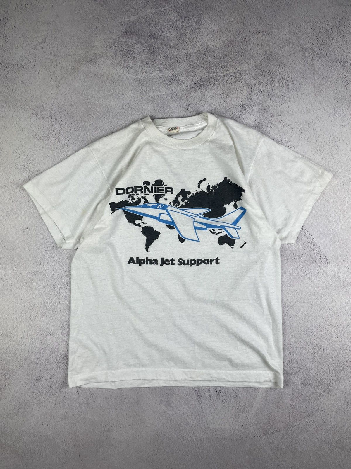 Vintage T Shirts Screen Stars Dornier Alpha Jet Support L