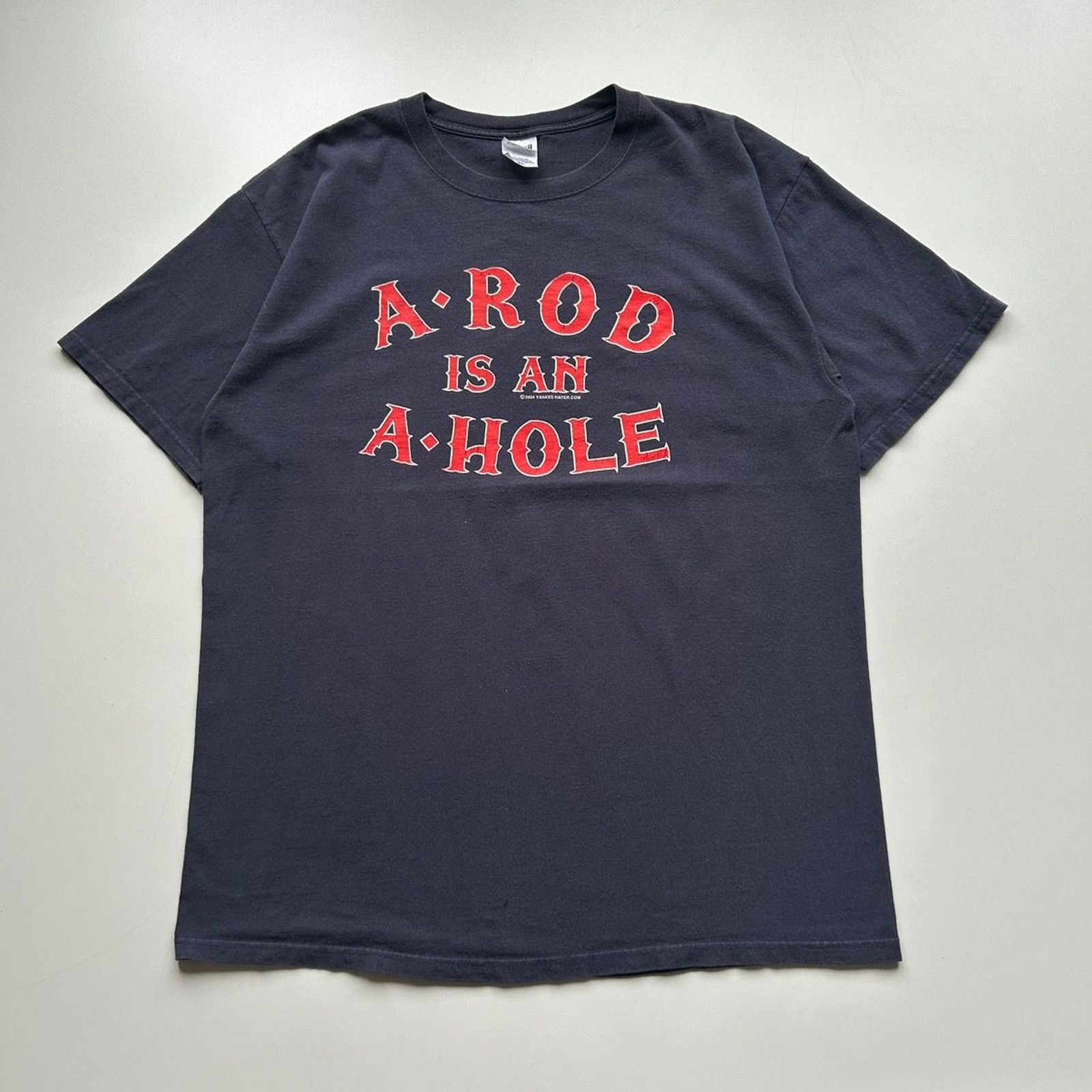 Anvil Vintage Y2k A Rod Asshole Boston Red Sox Mlb T Shirt Xl