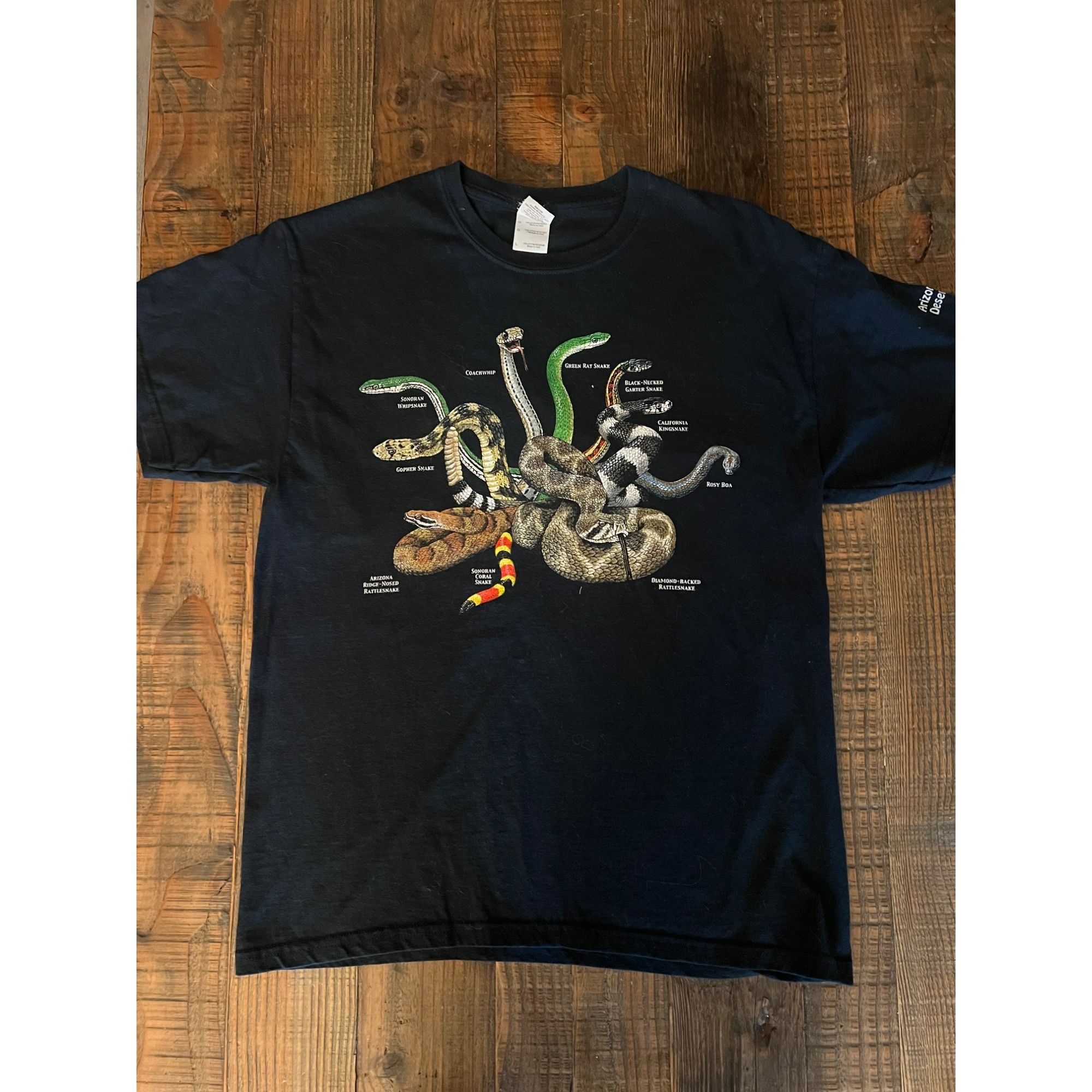 Vintage Arizona Desert Museum Snakes Black T Shirt Hoodie, Sweatshirt | FlexRushtees.com