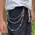 Vibe 3 Layers Punk Long Metal Wallet Belt Chain