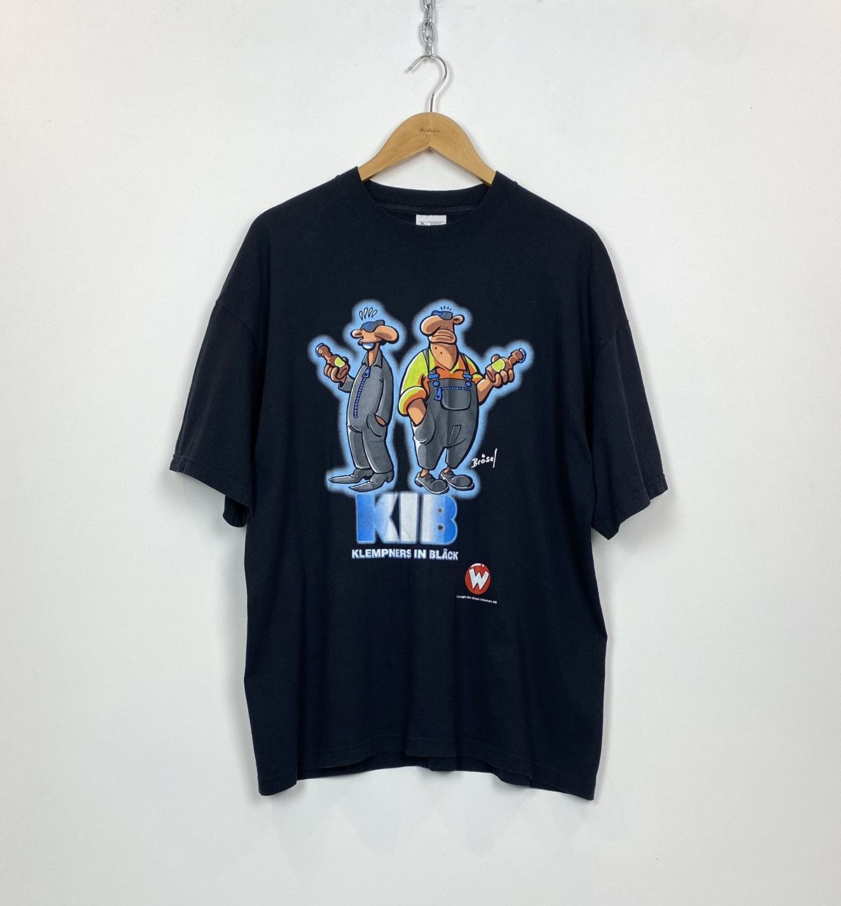 Vintage Screen Stars 2001 Klempners In Black Kib Movie T Shirt Sz Xl