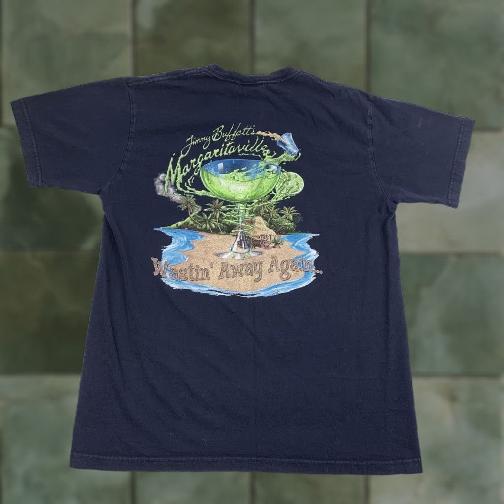 Vintage Margaritaville Beach Shirt Adult Xl Blue Y2k Logo Mens