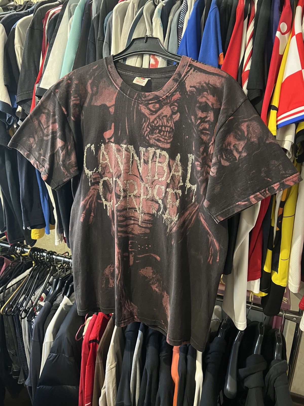 Vintage Cannibal Corpse All Overprint Aop T Shirtt Size L T-Shirts, Hoodie, Sweatshirt | FlexRushtees.com