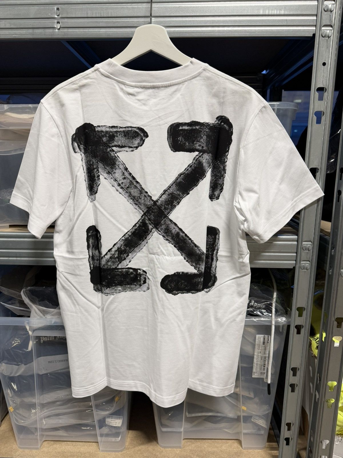 White Off White Spray Arrow T Shirt New 550s Hoodie, Sweatshirt | FlexRushtees.com