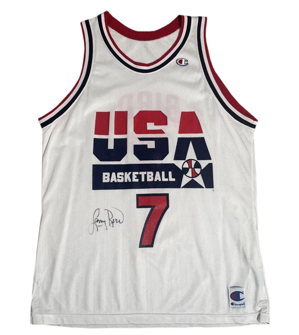 Vintage Champion Larry Bird Dream Team Jersey Autographed T-Shirts, Hoodie, Sweatshirt | FlexRushtees.com