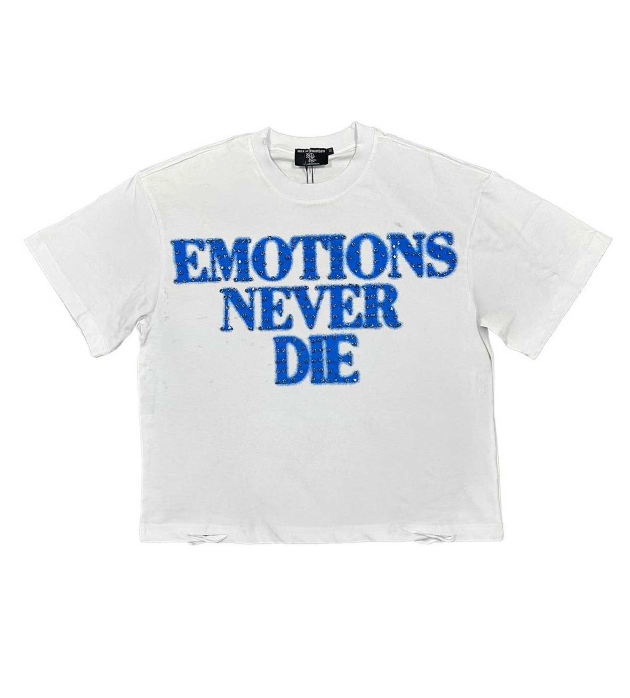 Other Mixed Emotions End Rhinestone Tee White Blue Hoodie, Sweatshirt | FlexRushtees.com