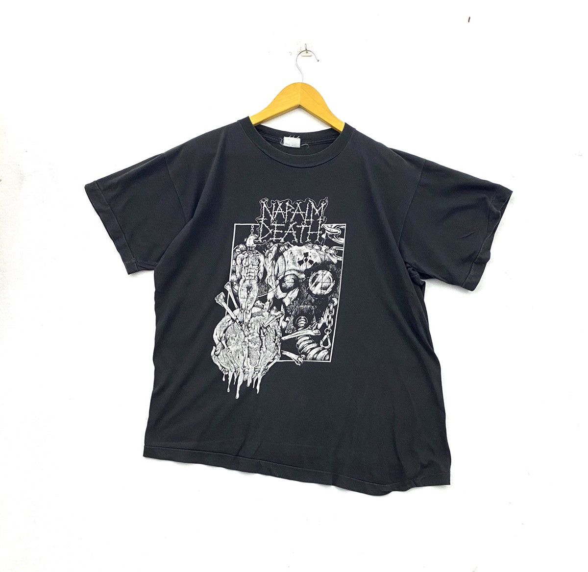 Vintage 1990 Napalm Death Uk And European Tour Rare T Shirts Hoodie, Sweatshirt | FlexRushtees.com