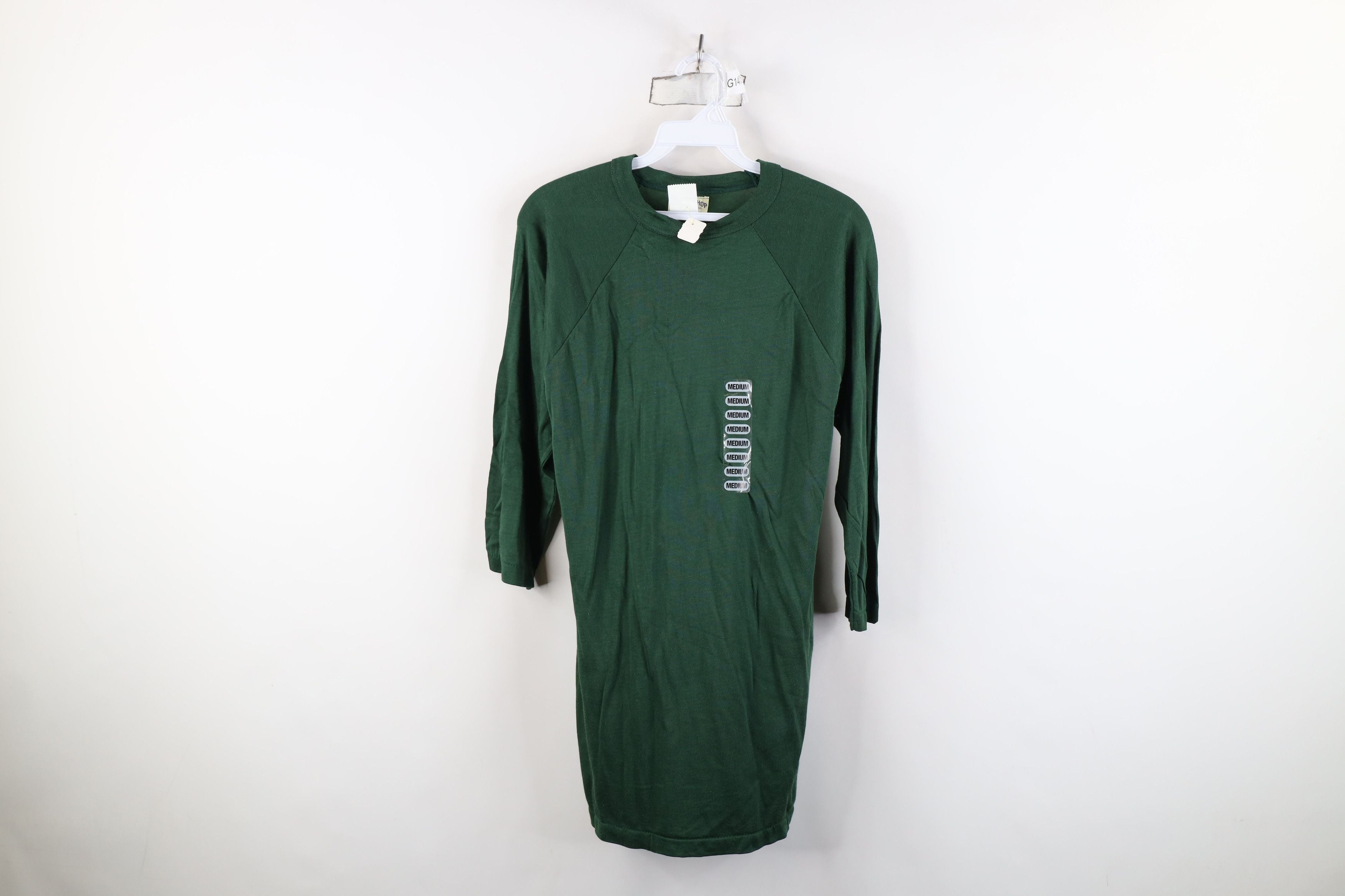 Nos Vintage 50s 60s 3 4 Sleeve Baseball Raglan T Shirt Usa