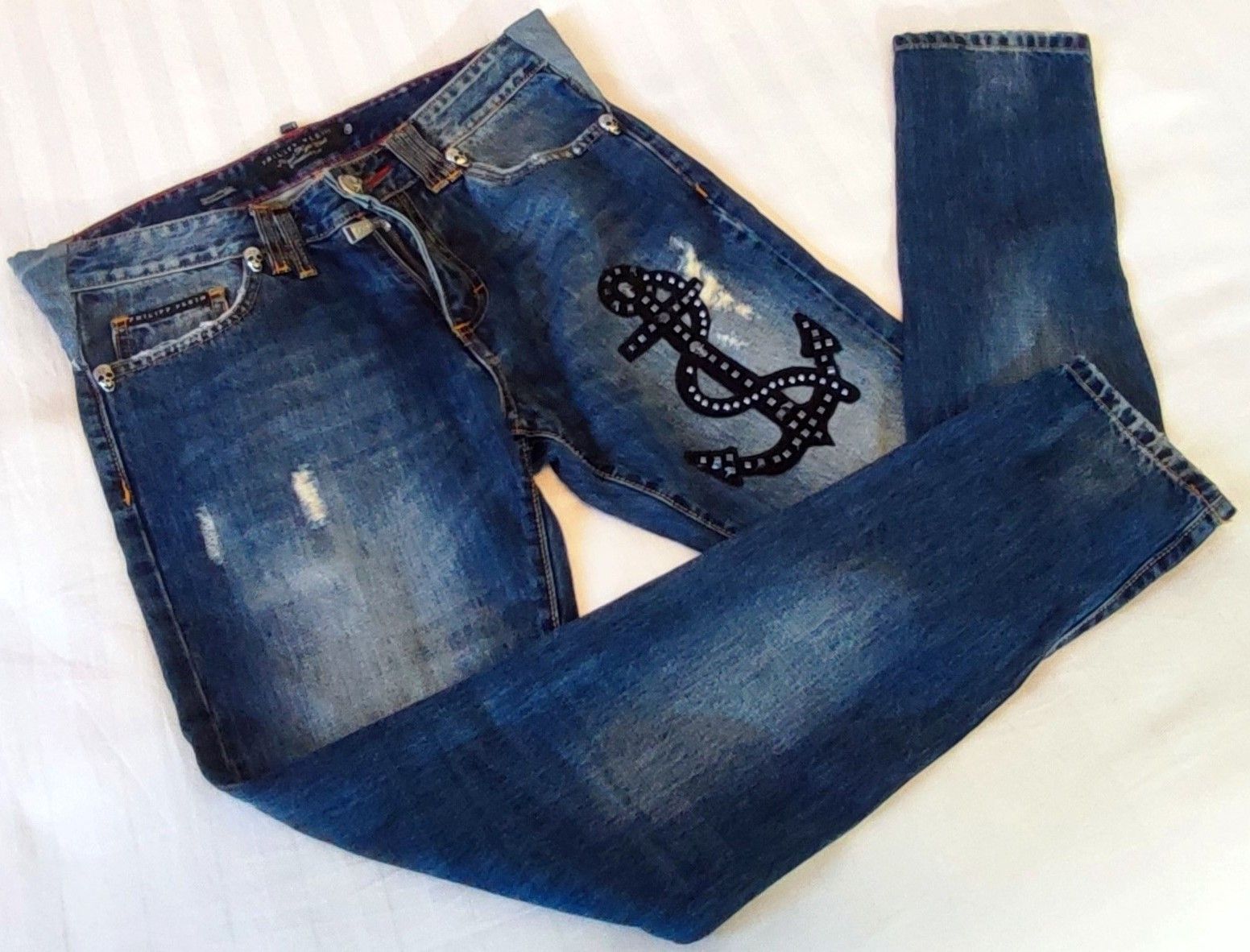 Philipp Plein Jean Illegal Fight Club Straight Cut