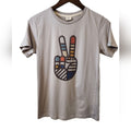 Typographia Peace Sign Tee T Shirt Xsmall Hoodie, Sweatshirt | FlexRushtees.com
