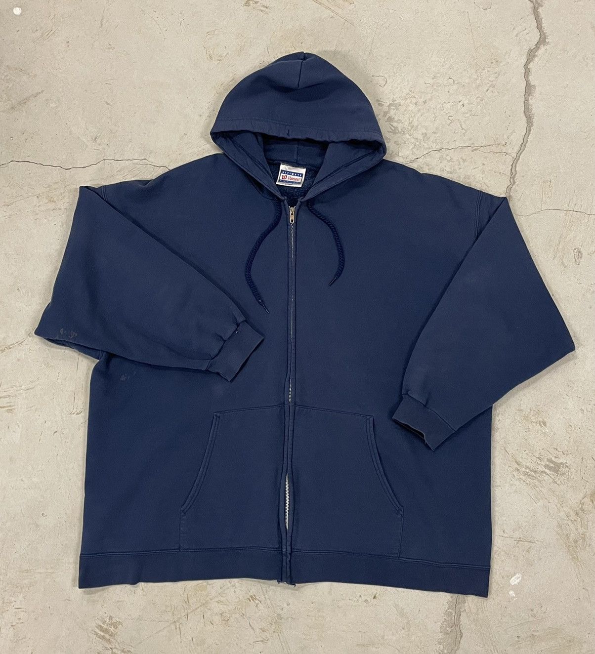 Vintage 1990s Hanes Thick Blank Zip Up Hoodie 28 X 31