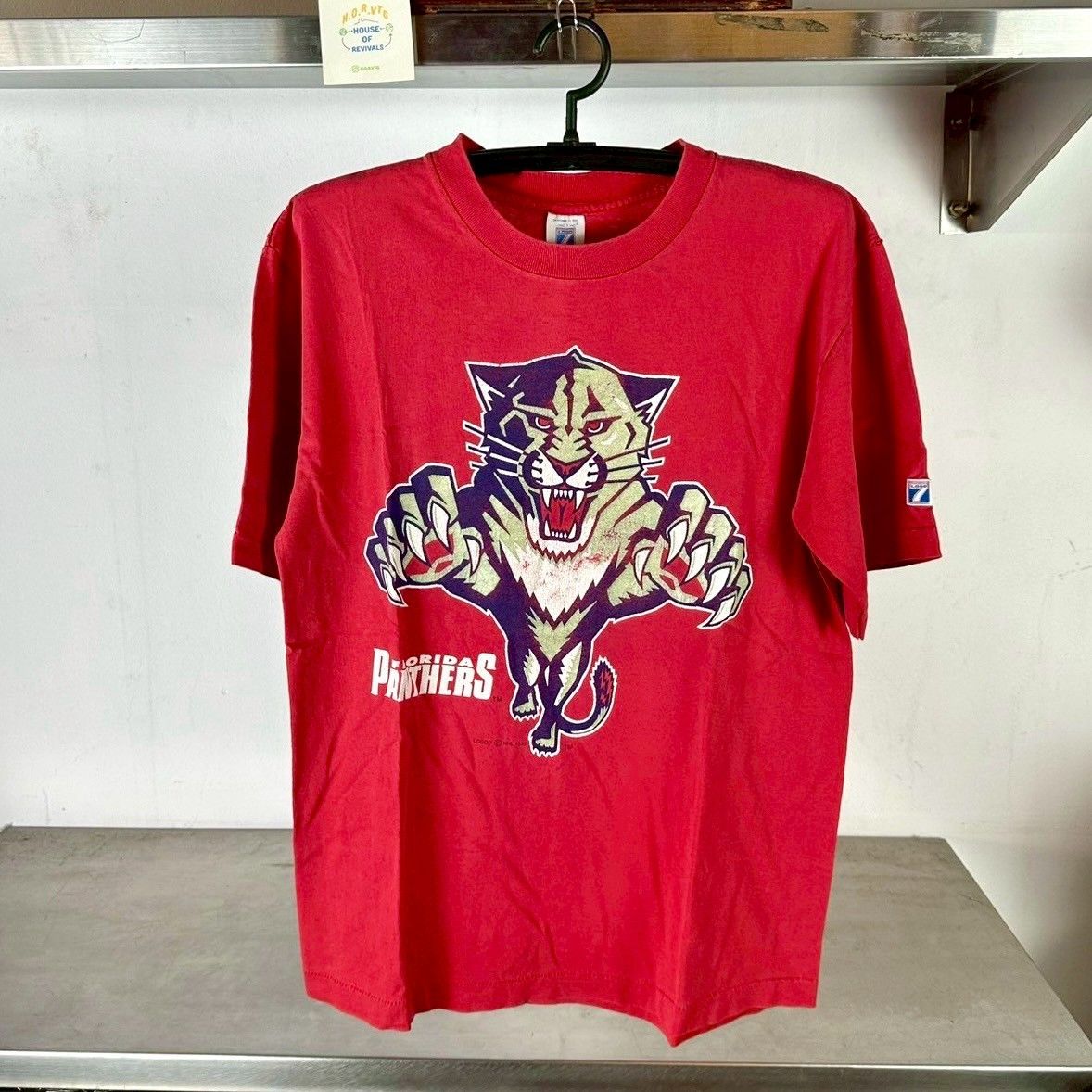 Nhl X Vintage Vintage 1993 Florida Panthers Logo Nhl Large T Shirt