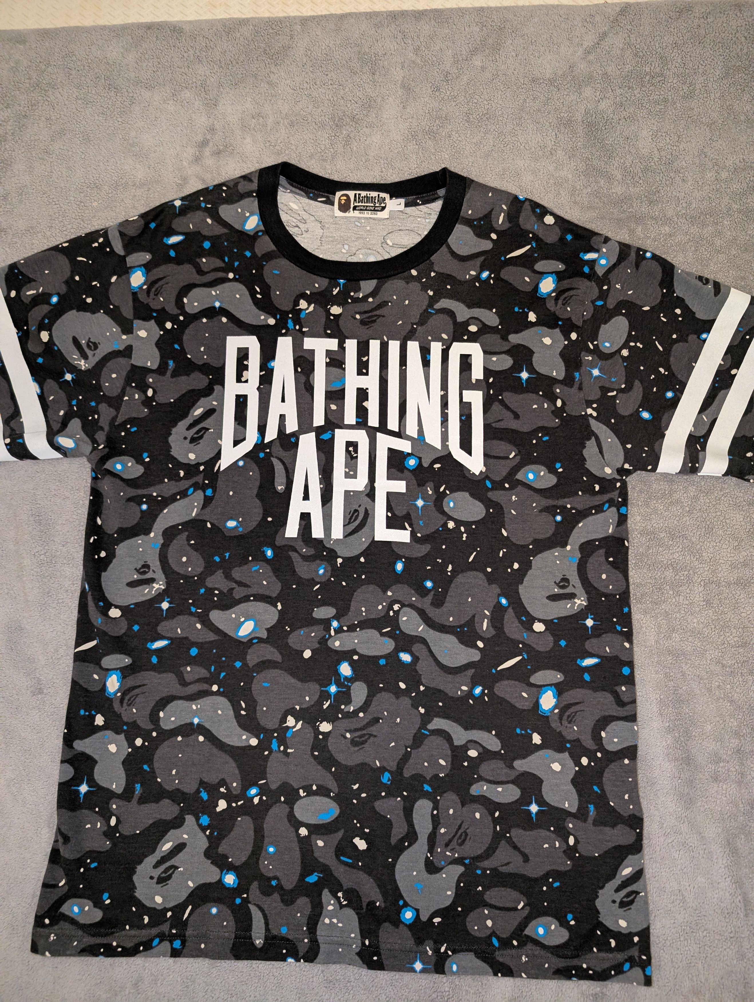 Bape Space Camo Football Tee