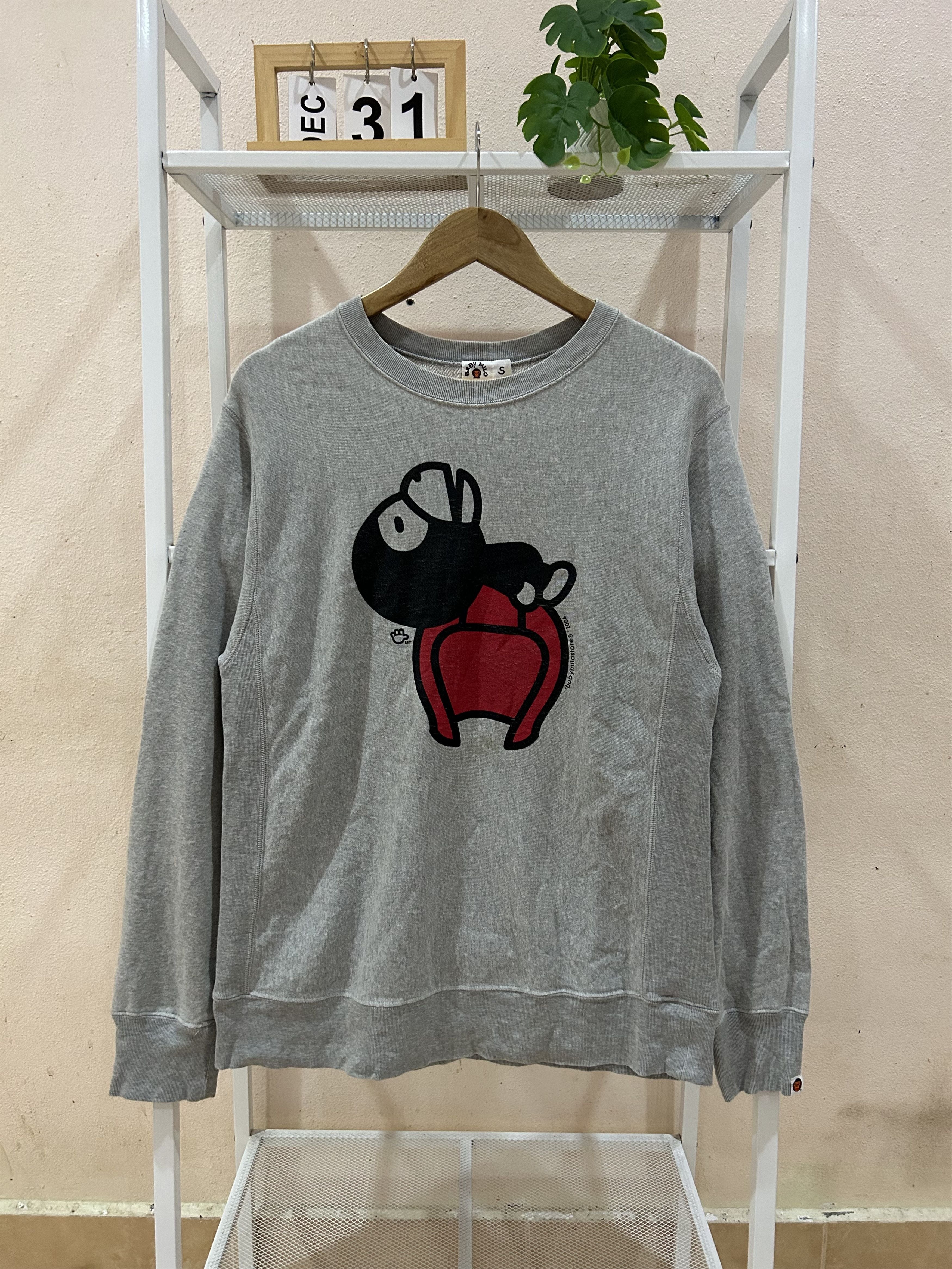 Bape Og Vintage 2004 Baby Milo Store Crewneck Sweatshirts T-Shirts, Hoodie | FlexRushtees.com