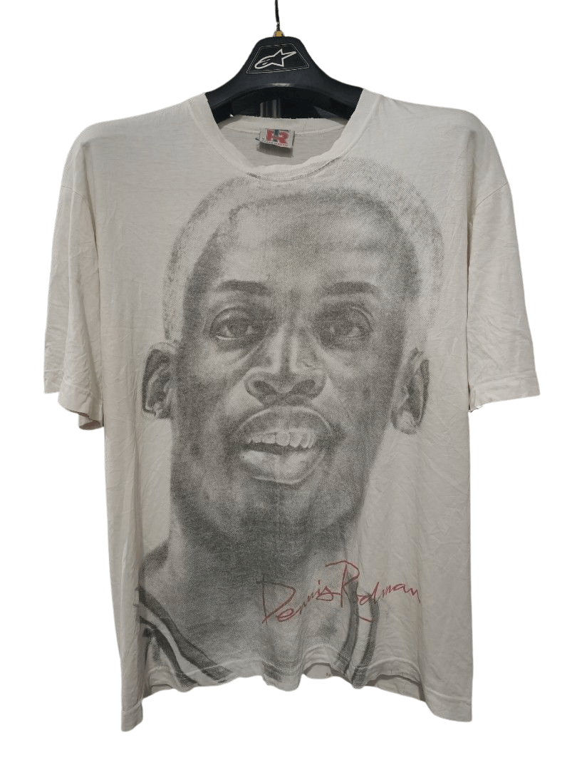 Rap Tees 90s Rodman Portrait Tee Distressed Nba Grail Hoodie, Sweatshirt | FlexRushtees.com