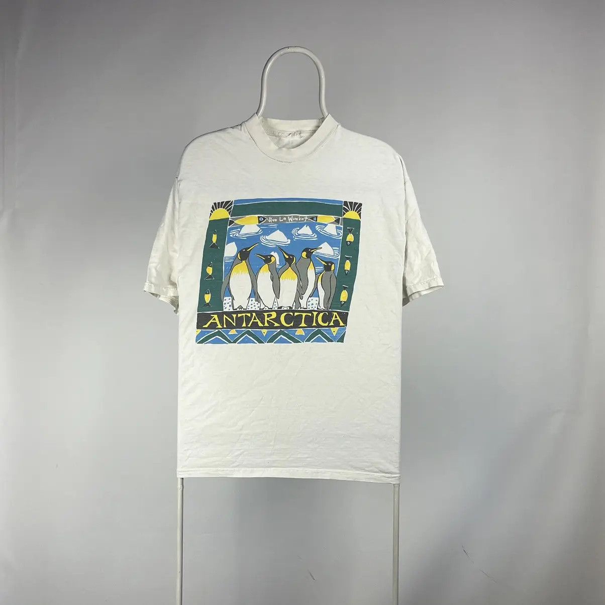 Band Tees Vintage Art T Shirt Antarctica 90s Size Medium Hoodie, Sweatshirt | FlexRushtees.com