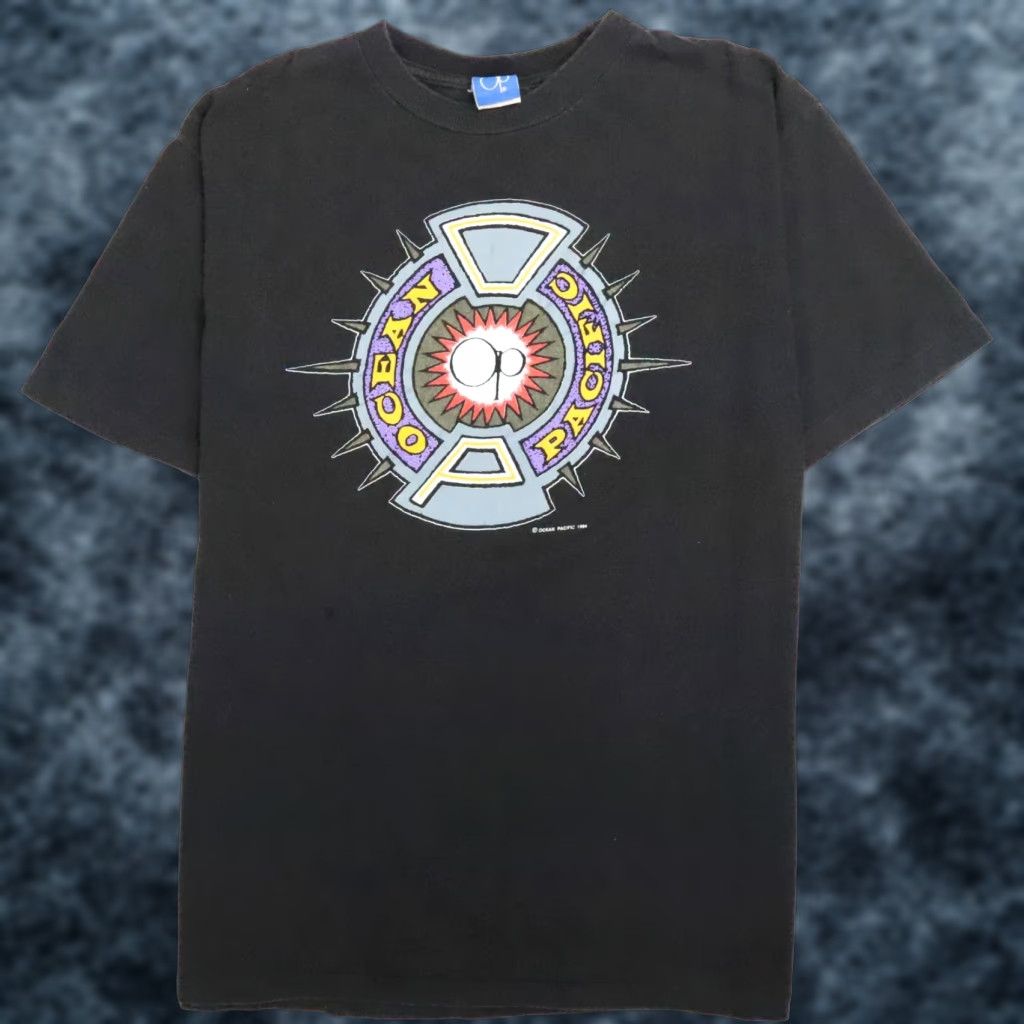 Pacific Vintage Ocean Pacific T Shirt Men S Xl Black 1990s Surfing 90s Cotton Crew Neck Short