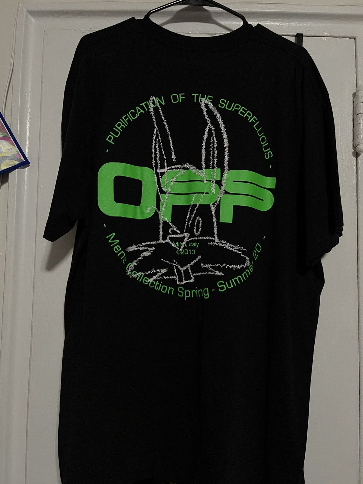 White Off White Harry The Bunny S S T Shirt Oversized Hoodie, Sweatshirt | FlexRushtees.com