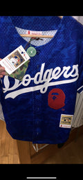 Mitchell Ness Dodgers X Bape Mitchell And Ness Jersey Small