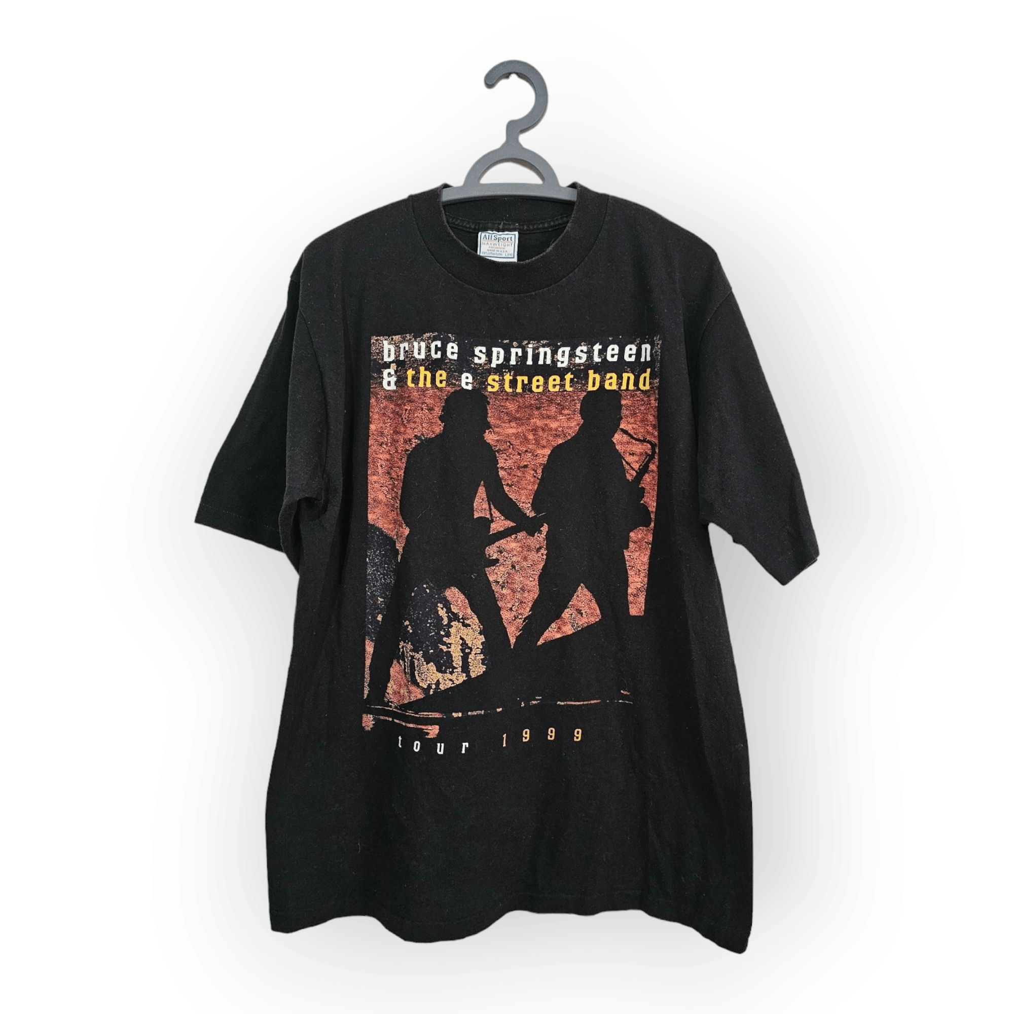 Band Tees X Vintage Bruce Springsteen 1999 European Tour Hoodie, Sweatshirt | FlexRushtees.com