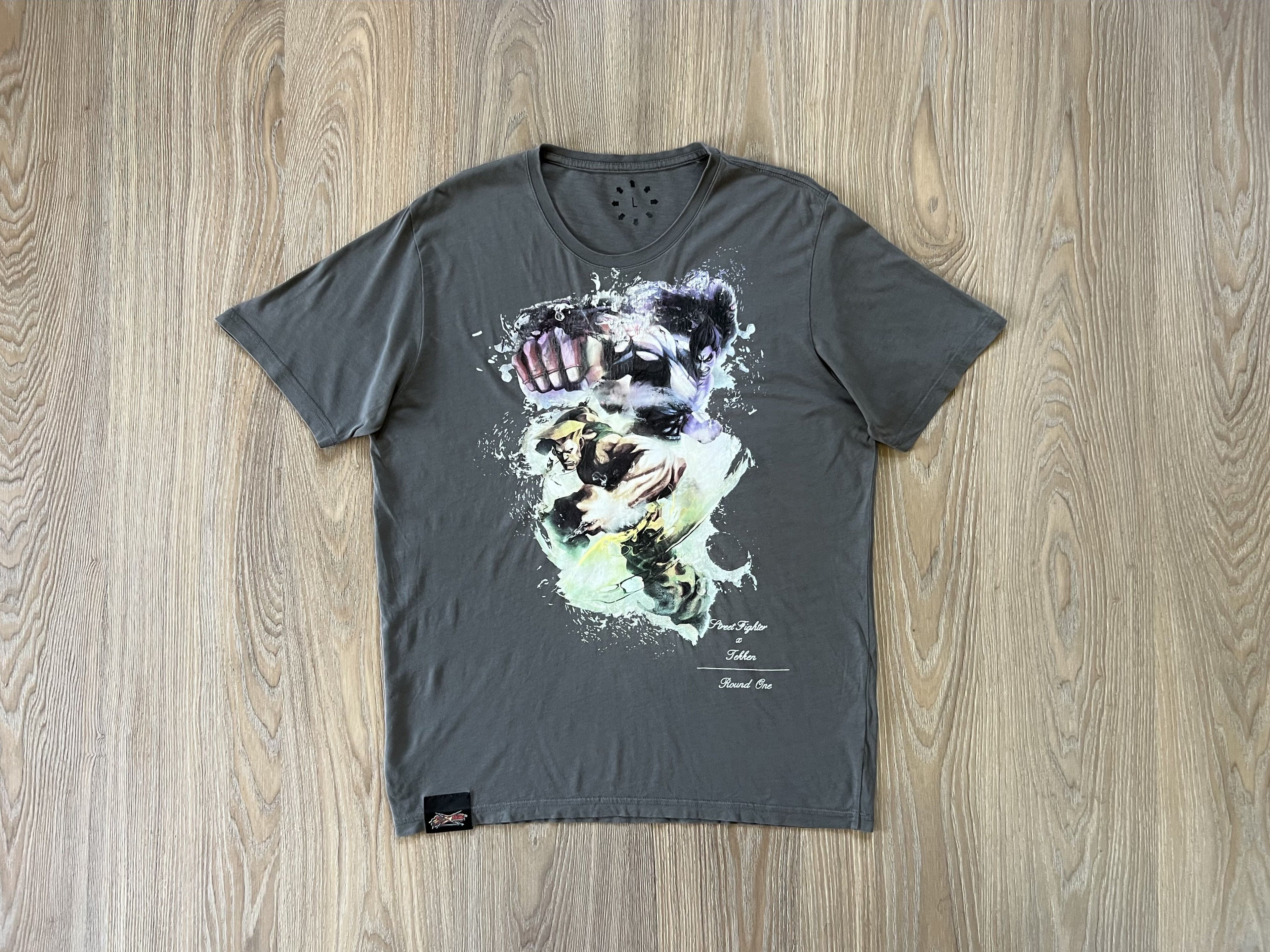 Vintage Capcom Street Fighter Tekken Round One Game T Shirt