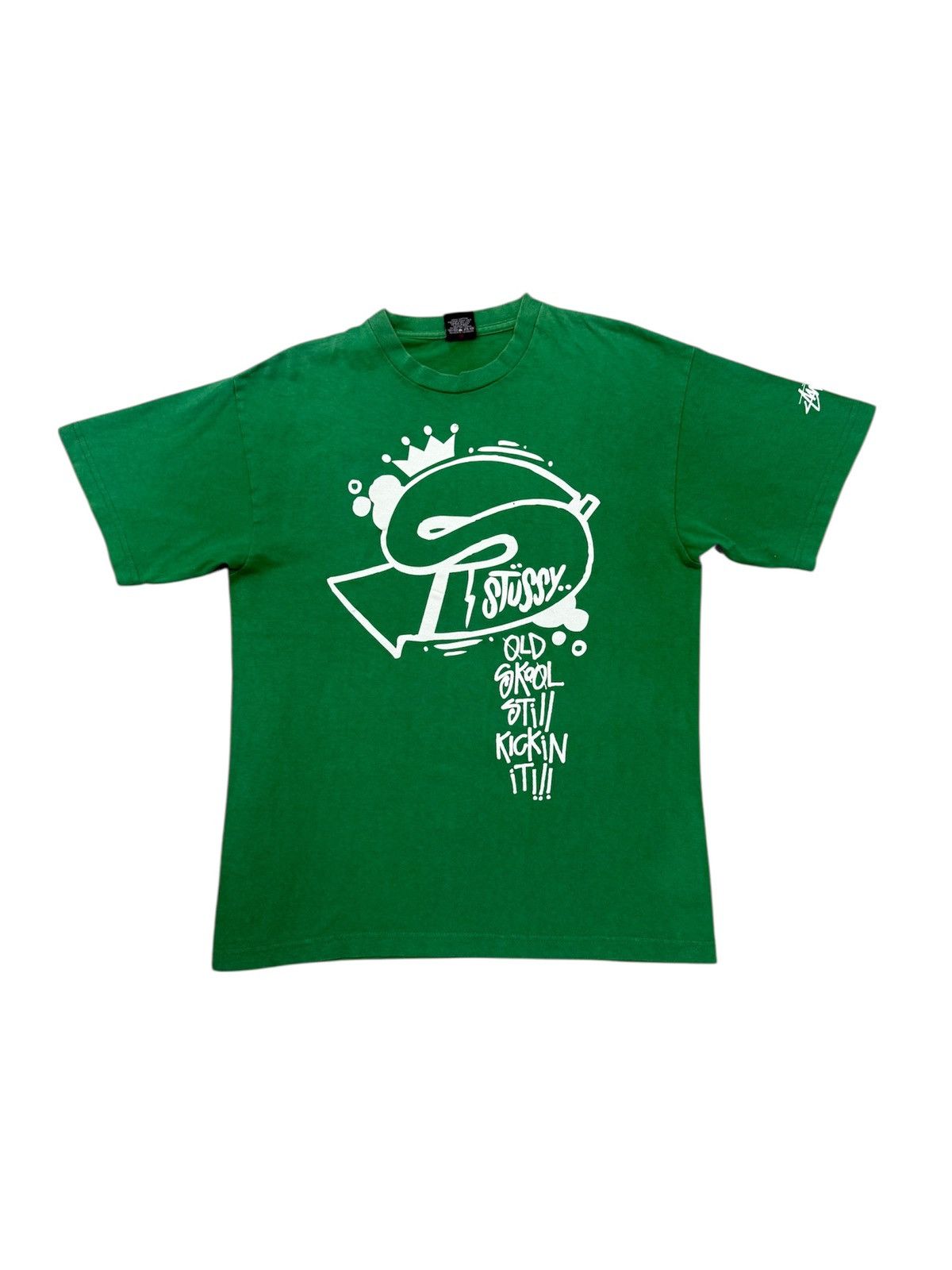 Vintage Stussy Old Skool Still Kickin It Graphic Tshirt Hoodie, Sweatshirt | FlexRushtees.com