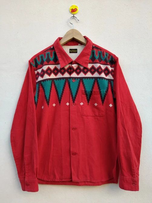 The Flat Head Vintage The Flat Head Flannel Native Navajo Gusset Chimayo