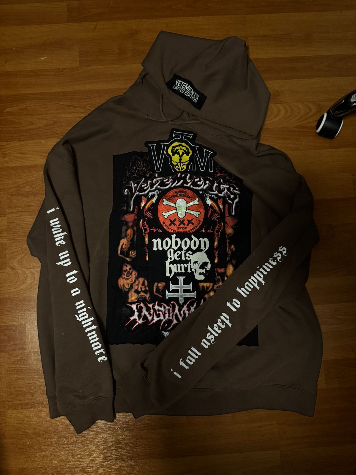 Vetements Metal Patch Hoodie T-Shirts, Sweatshirt | FlexRushtees.com
