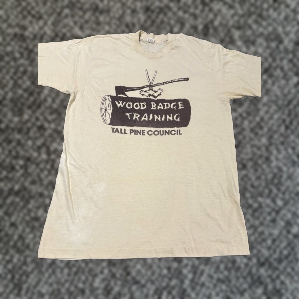 Vintage Screen Stars T Shirt Men Xl Beige Outdoor Nature Us 70s 80s Tapico Kalkaska Michigan