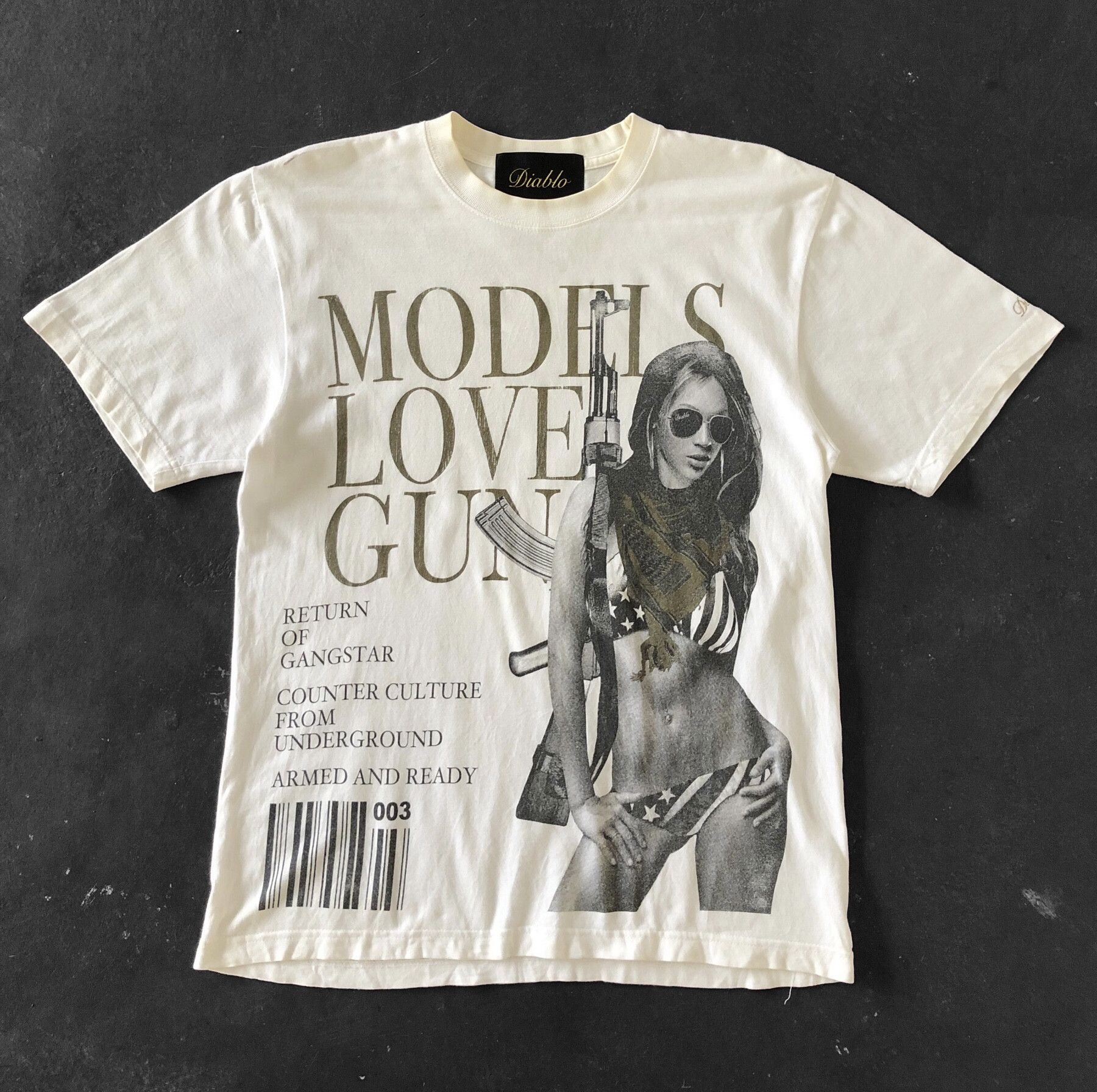 Japanese Brand Comme Des Gangstar Cdg Parody Diablo Tee