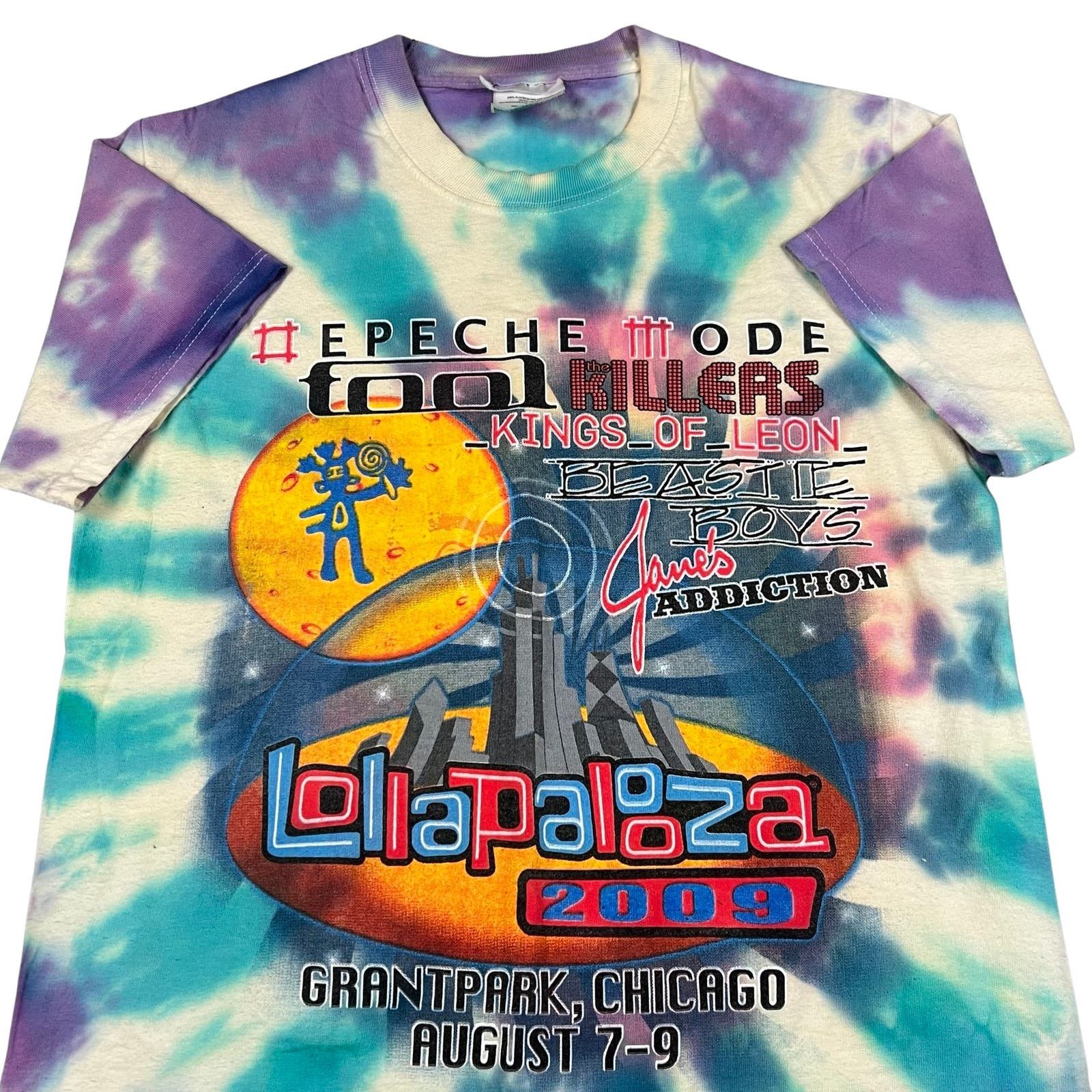 Vintage Lollapalooza 2009 Tie Dye Depeche Mode Tool T Shirt Hoodie, Sweatshirt | AU16VibeMintTees.com