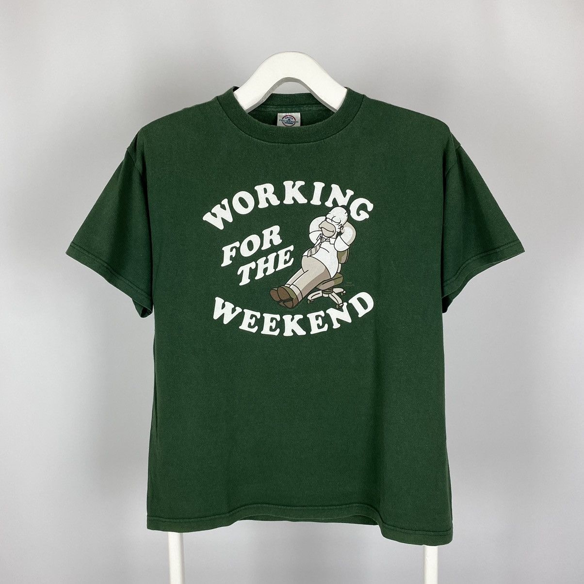2000 S Vintage Simpsons Working For The Weekend Quote Tee Hoodie, Sweatshirt | FlexRushtees.com
