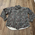 Vintage 90s Jansport Geometric Aztec Flannel Shirt L Rare
