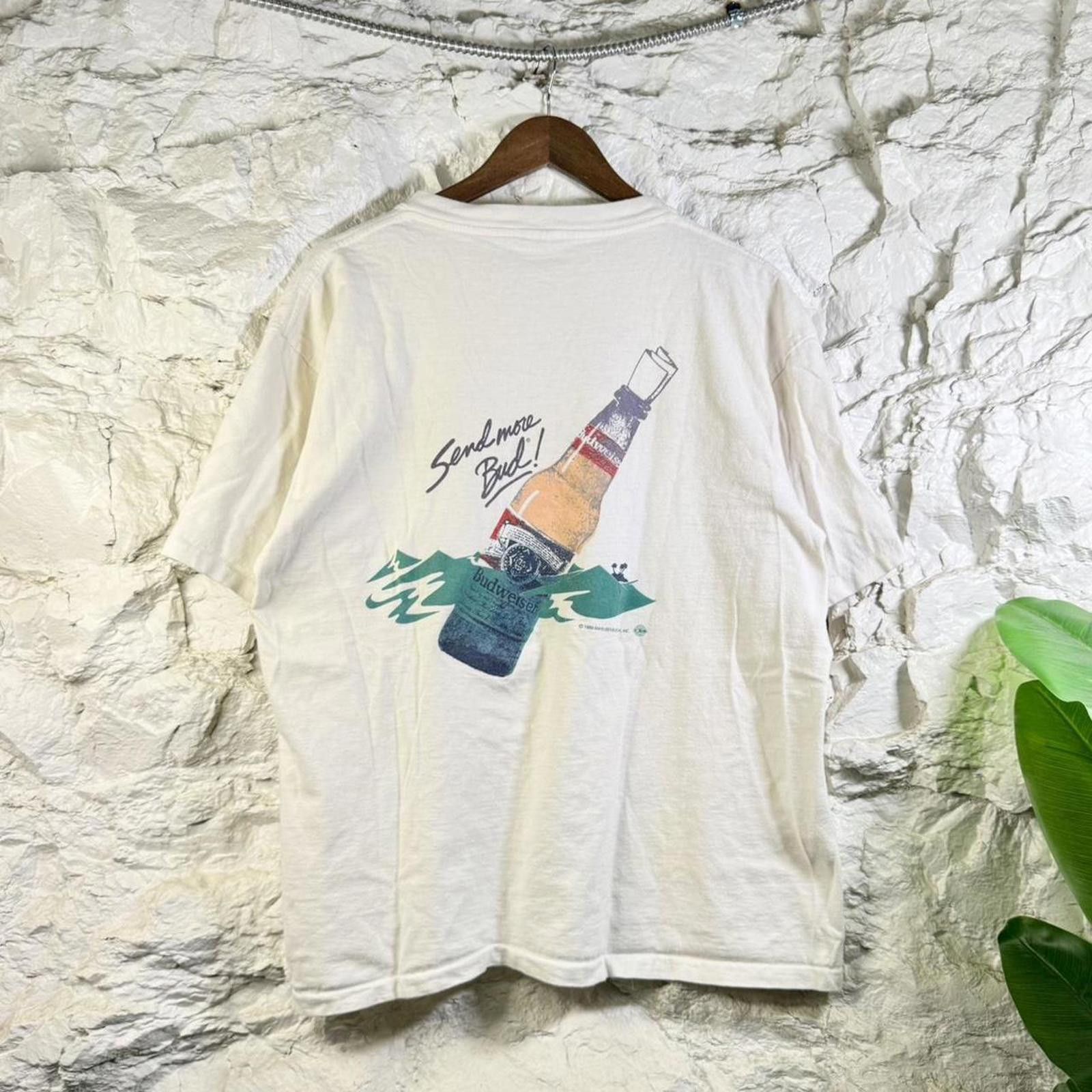 Vintage 1989 Budweiser Standed Promo Tee Size Xl Hoodie, Sweatshirt | FlexRushtees.com
